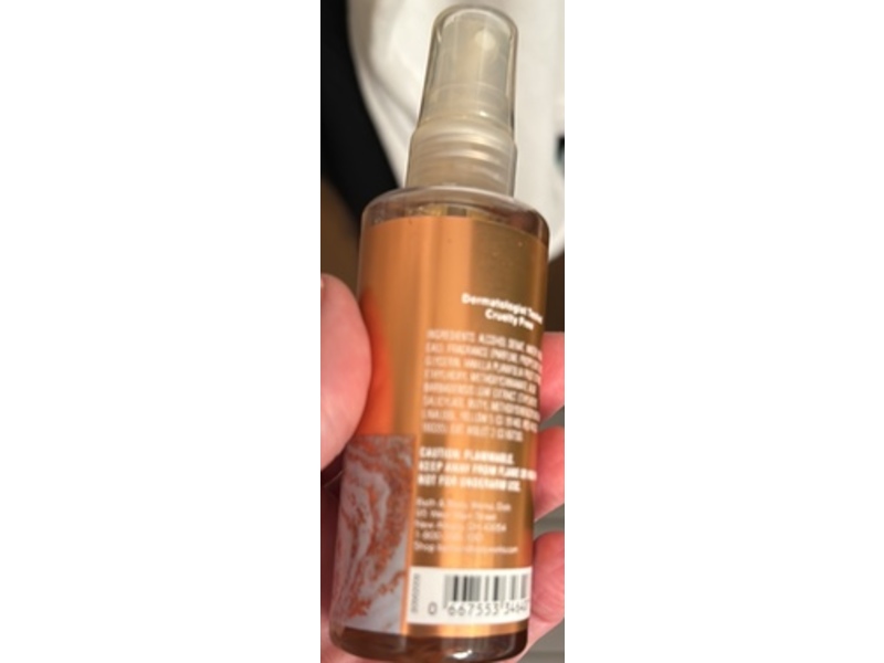 Bath & Body Works Fragrance Mist, Warm Vanilla Sugar, 3 fl oz/88 mL