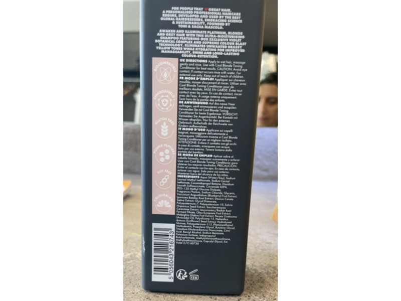 Label, M Cool Blonde Toning Shampoo, 300 mL