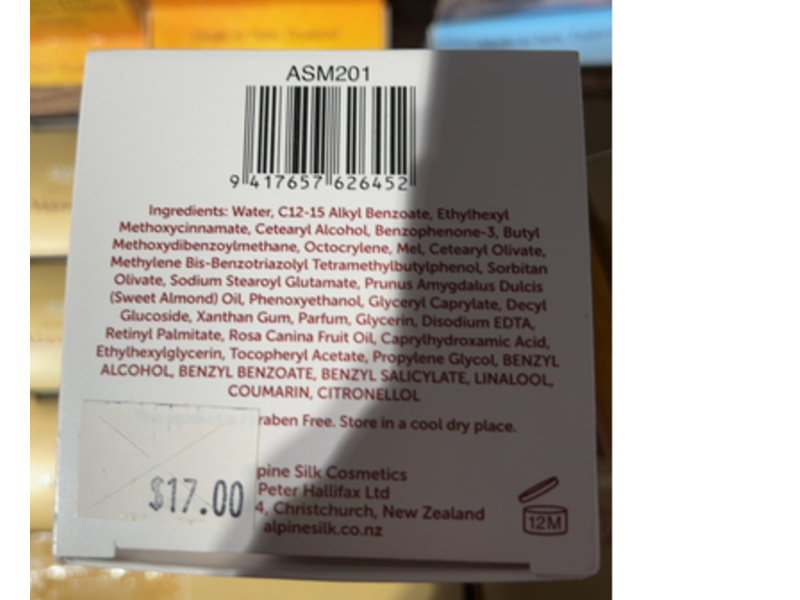 Alpine Silk Manuka Honey Revitalizing Day Cream, SPF 30, 3.52 oz/100 g