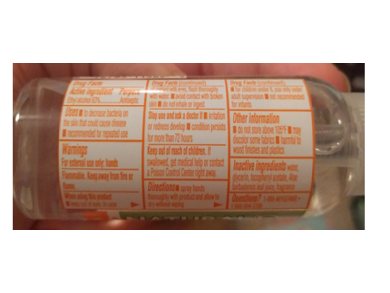 Germ - X Natural Hand Sanitizer Spray, Citrus Vanilla, 2 fl oz/59 mL