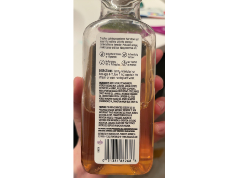 Aura Cacia Kids Bedtime Bubble Bath, Peaceful, 13 fl oz/384 mL