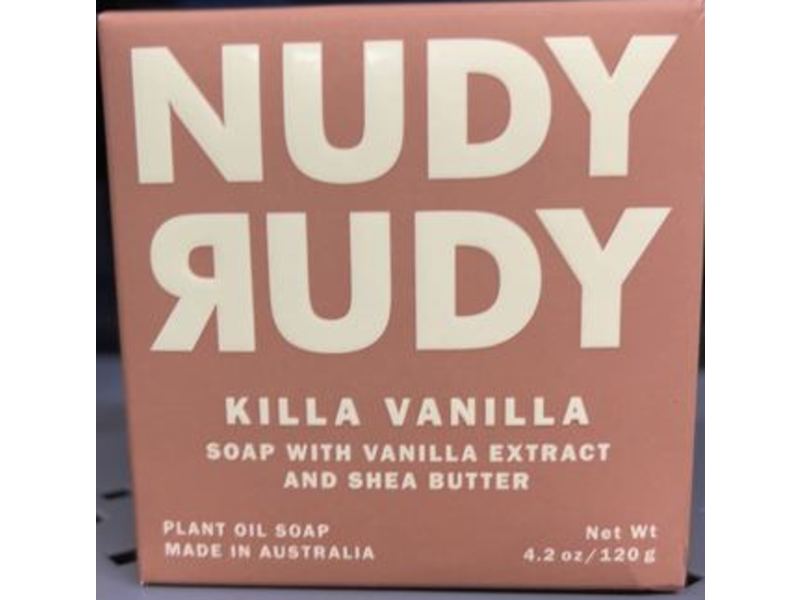 Nudy Rudy Killa Vanilla Soap, Shea Butter, 4.2 oz/120 g