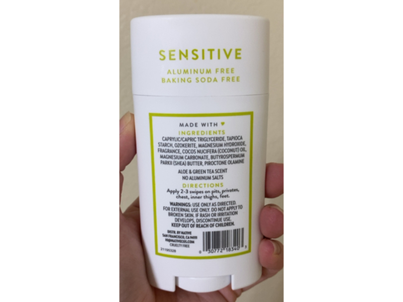 Native Whole Body Deodorant, Aloe & Green Tea, 2.4 oz/68 g