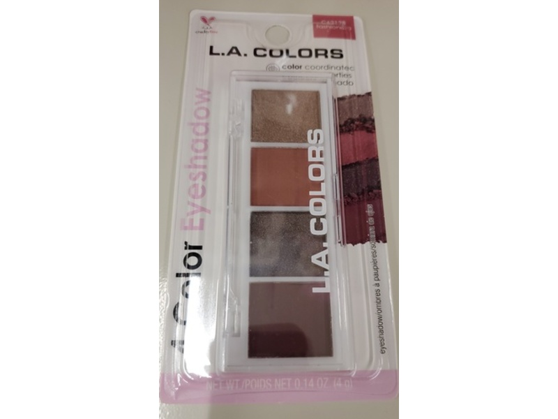 L.A. Colors 4 Color Eyeshadow, Fashionista, 0.14 oz/4 g