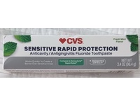 CVS Sensitive Rapid Protection Anticavity Fluoride Toothpaste, Fresh Mint, 3.4 oz/96.4 g - thumbnail 2
