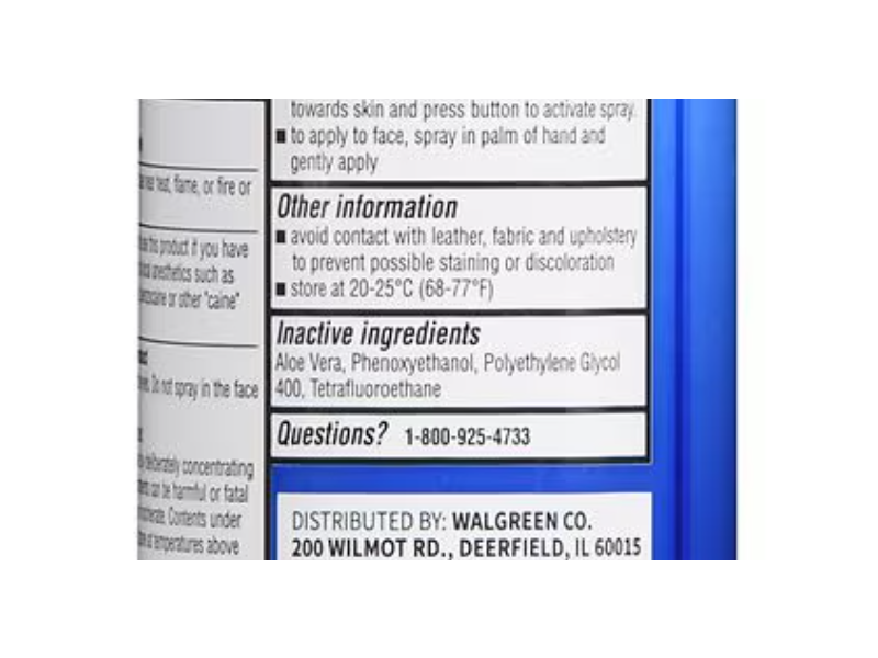 Walgreens Pain, Burn & Itch Spray, 2.75 oz/78 g