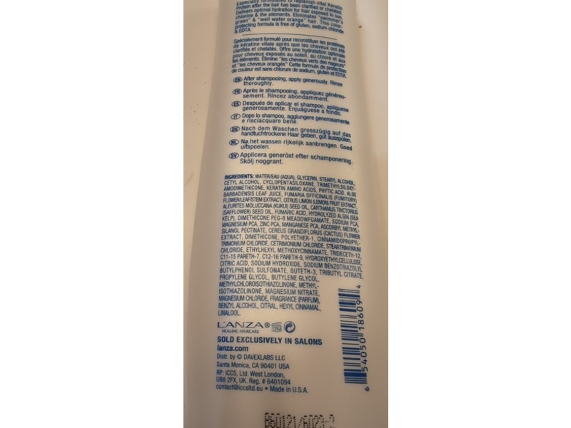 Lanza Healing Haircare Replenishing Conditioner, 8.5 fl oz/250 mL