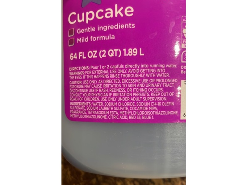 Equate Kids Bubble Bath, Cupcake, 64 fl oz/1.89 L