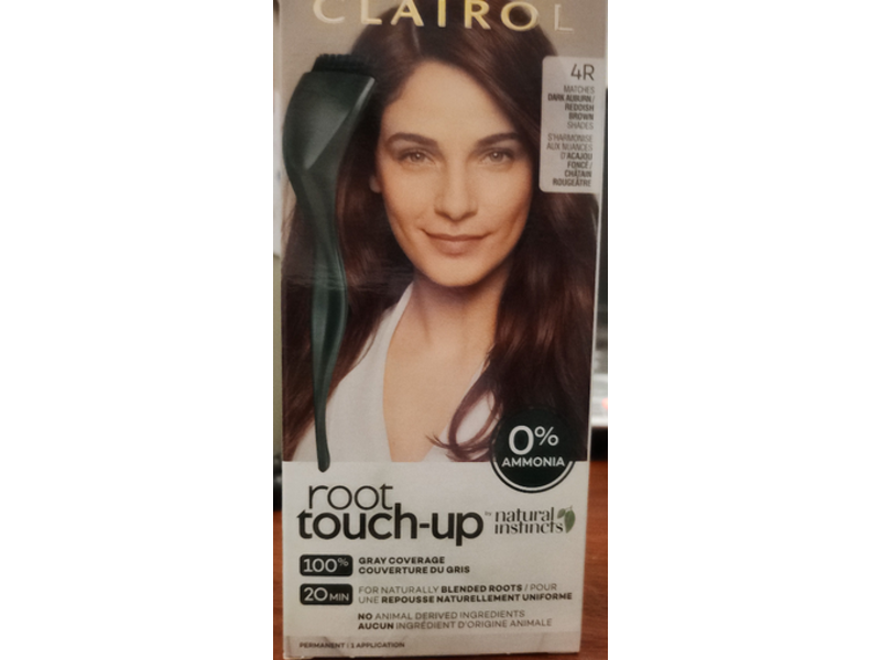 Clairol Root Touch-Up by Natural Instincts Permanent Hair Dye, 4R Dark Auburn/Reddish Brown, 1 Application