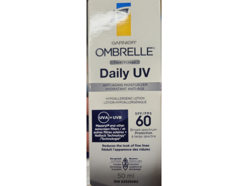 Garnier Ombrelle Daily Uv Anti Moisturizer, SPF 60, 50 mL