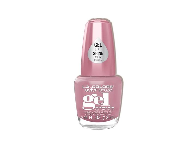 L.A. Colors Gel Extreme Shine Nail Polish, Dusty Rose, 0.44 fl oz/13 mL