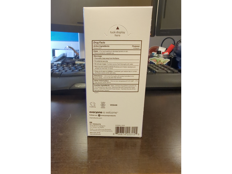 Everyone Hand Sanitizer Spray, Lavender + Aloe, 2 fl oz/60 mL, Pack Of 6