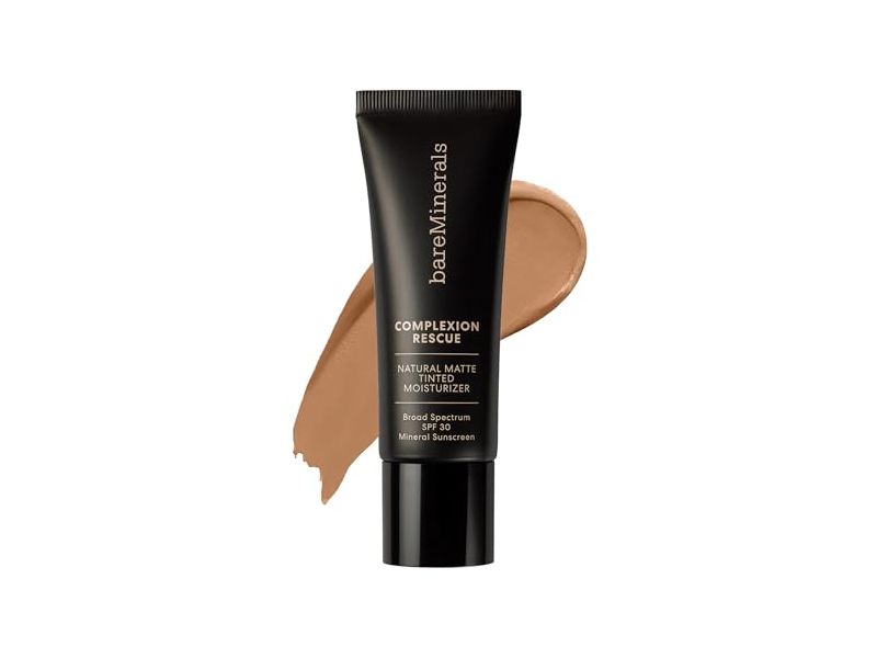 BareMinerals Complexion Rescue Natural Matte Tinted Moisturizer, SPF 30, Desert 6.5, 1.18 fl oz/35 mL