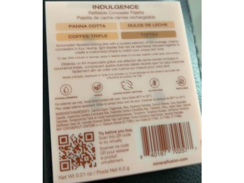 Mineral Fusion Concealer Palette, Indulgence, 0.21 oz/6.0 g