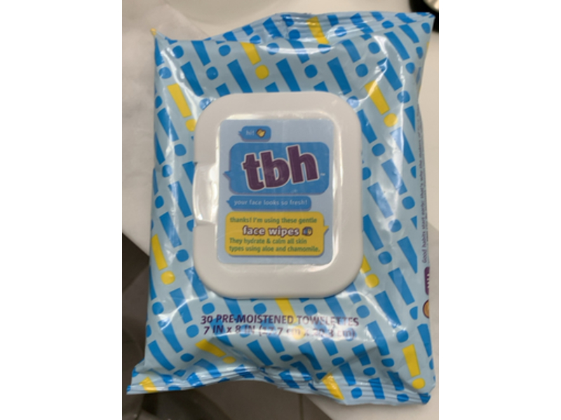 tbh Kids Face Wipes, Aloe & Chamomile, 30 Count