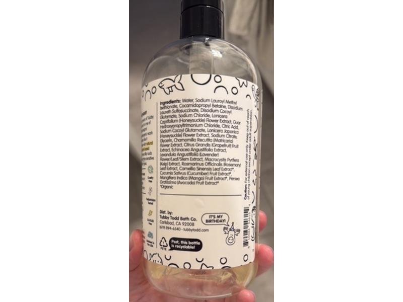 Tubby Todd Bath Co. Hair + Bath Wash, 25 fl oz/739 mL