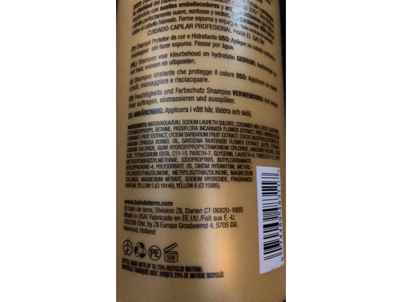 Bain De Terre Color Preserving Shampoo, Passion Flower, 33.8 fl oz/1 L