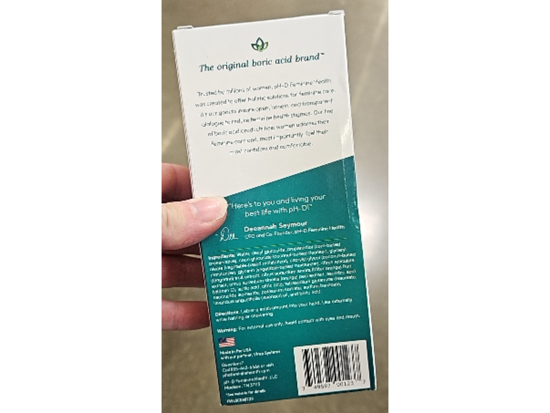 pH-D Feminine Health Sensitive Foam Wash, Boric Acid, 6 fl oz/177.44 mL