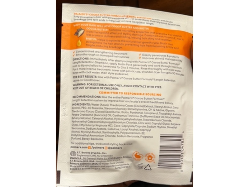 Palmer's Cocoa Butter & Biotin Length Retention Pack, 2.1 oz/60 g