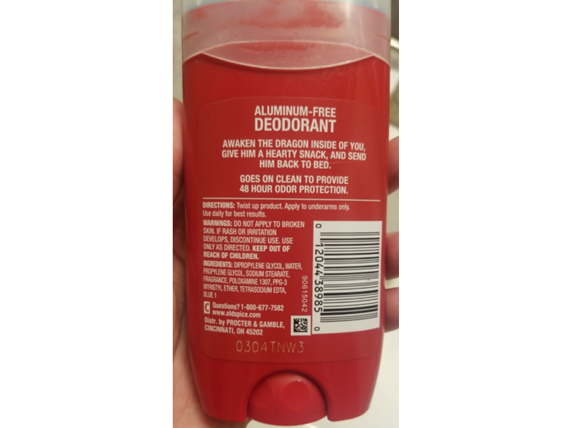 Old Spice Wild Collection Invisible Solid Antiperspirant & Deodorant, Dragonblast, 2.6 oz/73 g