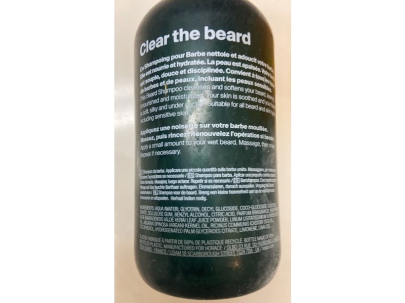 Horace Beard Shampoo, 8.45 fl oz/250 mL