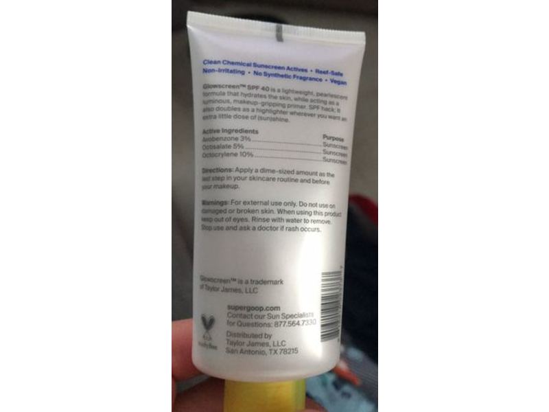 Supergoop! Glow Screen Sunscreen, SPF 40 PA+++, Sunrise, 1.7 fl oz/50 mL