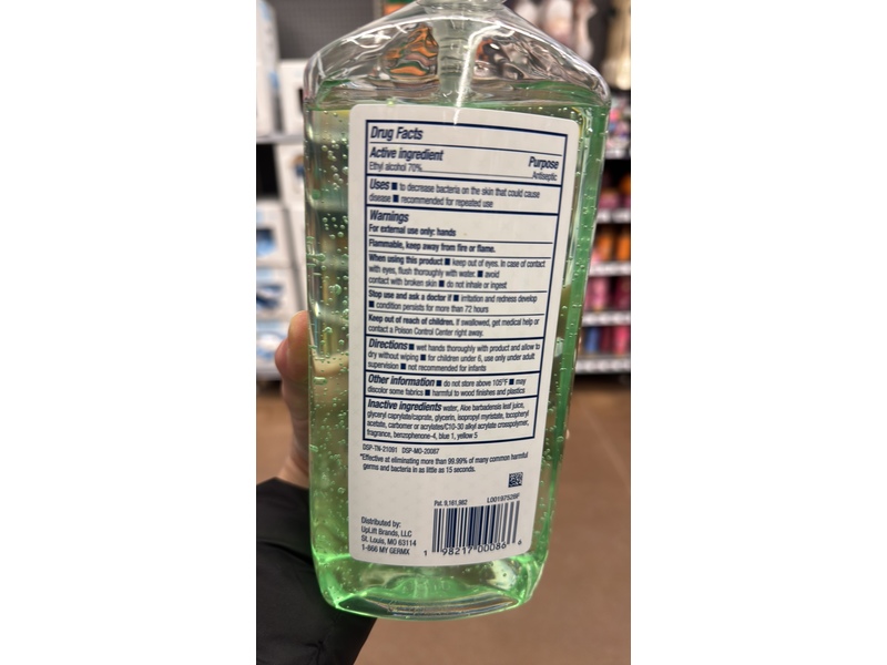 Germ-X Advanced Hand Sanitizer, Aloe, 33.8 fl oz/1 L