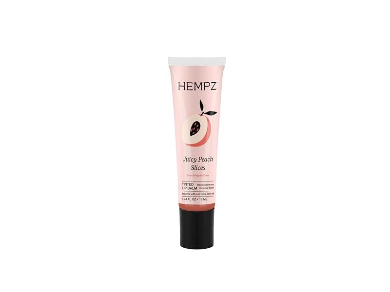 Hempz Tinted Lip Balm, Juicy Peach Slices, 0.44 fl oz/13 mL