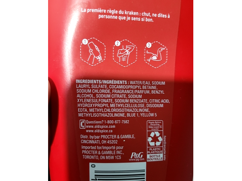 Old Spice Krakengard Body Wash, Lasting Scent + Rich Lather, 24 fl oz/709 mL, Pack Of 4