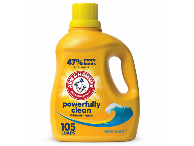 Arm & Hammer Powerfully Clean Liquid Laundry Detergent, Clean Burst, 105 Loads, 105 fl oz/3.10 L