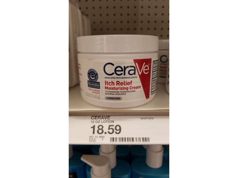 CeraVe Itch Relief Moisturizing Cream, 12 oz