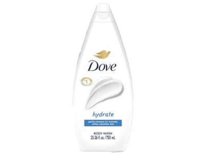 Dove Hydrate Body Wash, 25.36 fl oz/750 mL, Pack Of 4