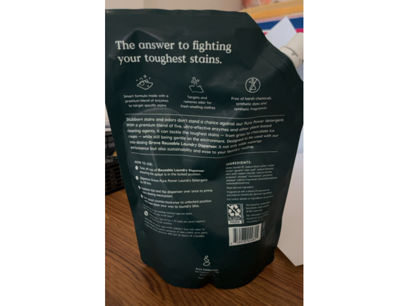 Grove Pure Power Laundry Detergent, Lavender & Rosemary, 33 Loads, 24 oz/710 mL