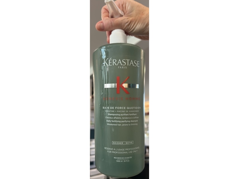 Kerastase Paris Daily Strength Bath Shampoo, Genesis Homme, 34 fl oz/1000 mL