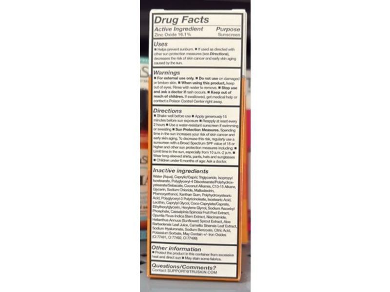 TruSkin Mineral Sunscreen Facial Serum, Vitamin C, Aloe, SPF 30, 1 fl oz/30 mL