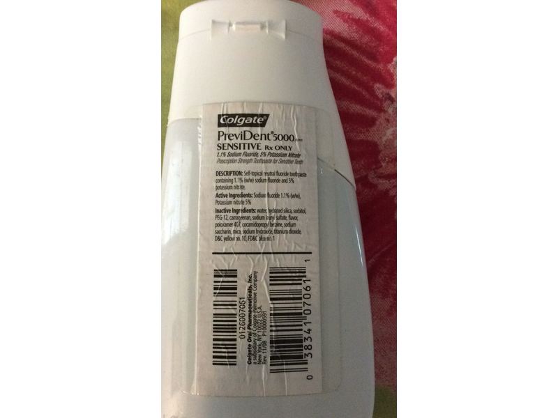 Colgate PreviDent 5000 Sensitive Toothpaste (1.1% Sodium Fluoride 5% Potassium Nitrate), 3.4 fl oz/100 mL (RX)