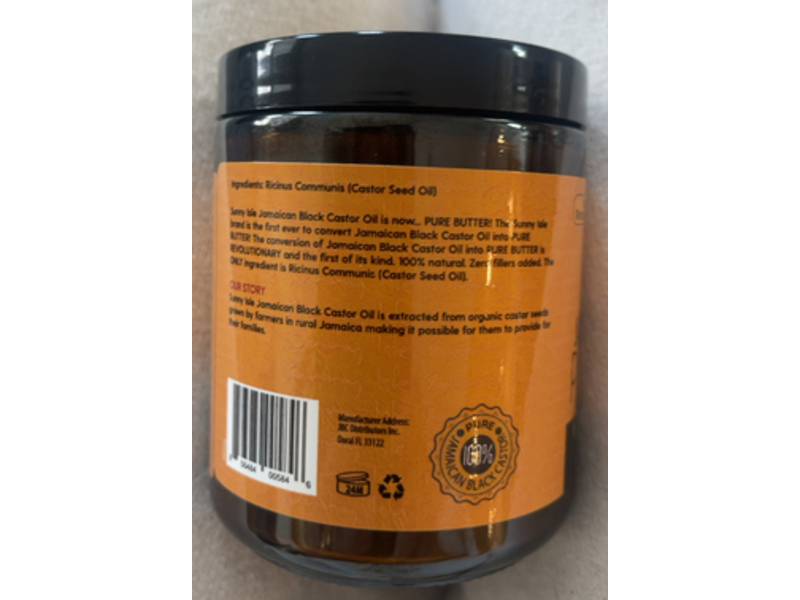 Sunny Isle Jamaican Black Castor Oil, Pure Butter, 8 fl oz/236 mL