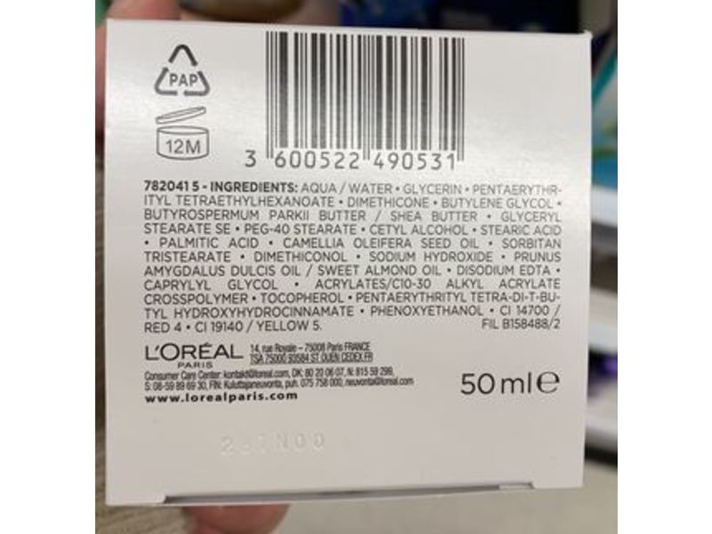 L'Oreal Paris Triple Active 24 H Hydration, Soothing Care, Sensitive Skin, Day, 50 ml