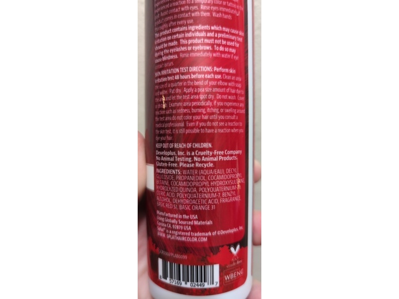 Splat Color Crush Bold Foam Hair Color, Red, 5 fl oz/147 mL