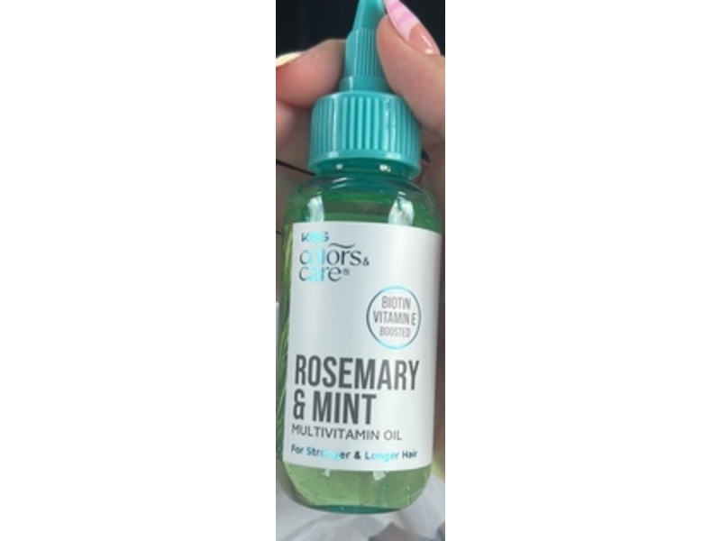 Kiss Colors & Care Multivitamin Oil, Rosemary & Mint, 2.5 fl oz/75 mL