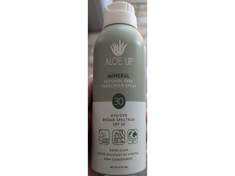 Aloe Up Mineral Sunscreen Spray, SPF 30, 4.5 oz/128 g