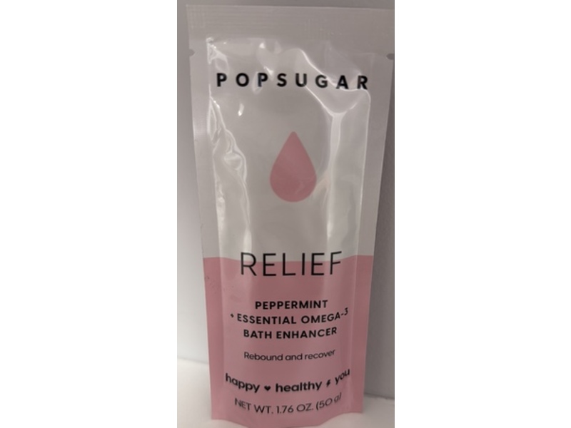 Popsugar Relief Bath Enhancer, Peppermint + Omega-3 , 1.76 oz/50 g