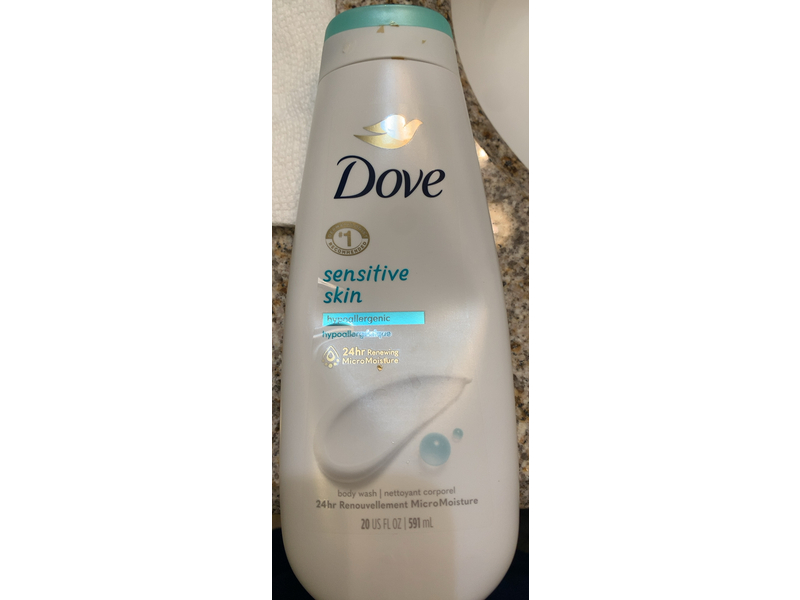 Dove Sensitive Skin Body Wash, 20 fl oz/591 mL