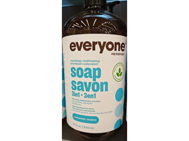 Everyone 3 In 1 Soap, Unscented, 32 fl oz/946 mL