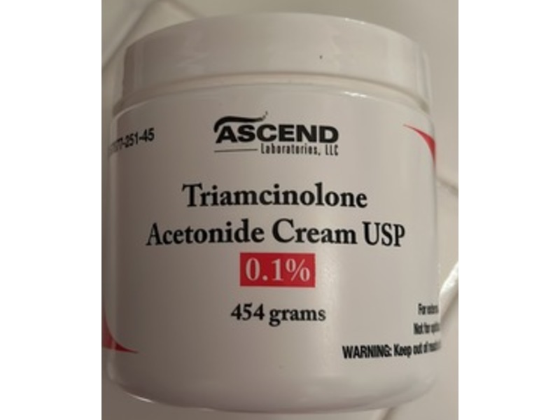 Triamcinolone Acetonide Cream 0.1% USP, 454 g, Ascend Laboratories (RX)