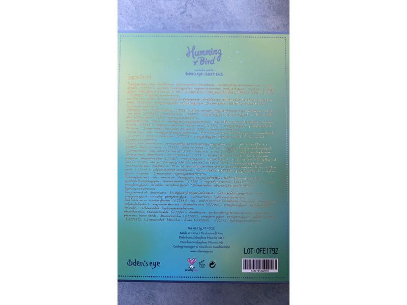 Oden's Eye Eyeshadow Palette, Humming Bird, 0.45 oz/13 g