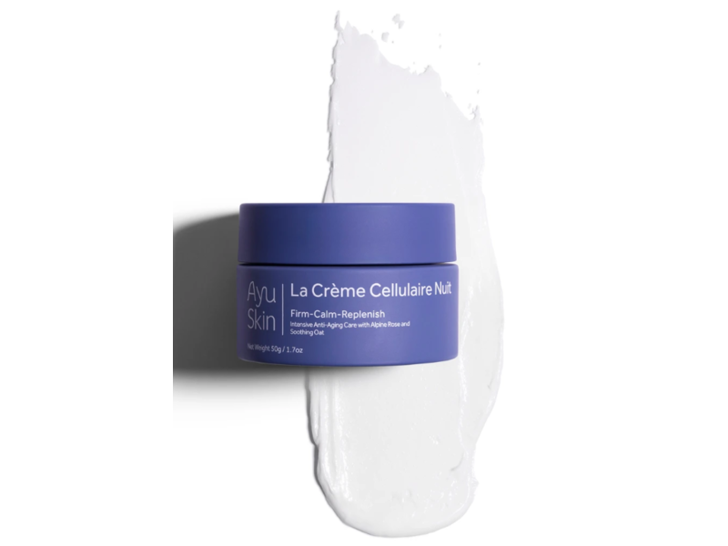 Ayu Skin La Creme Cellulaire Nuit, Alpha Rose And Soothing Oat, 1.7 oz/50 g