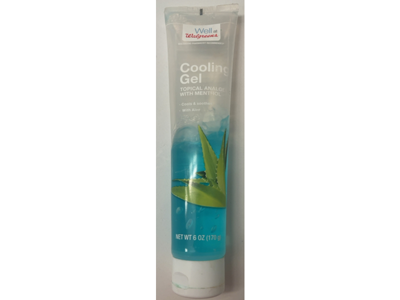Well At Walgreens Cooling Gel, Menthol, 6 oz/170 g