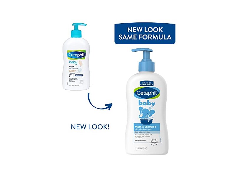 Cetaphil Baby Wash and Shampoo, 13.5 fl oz (399 mL)