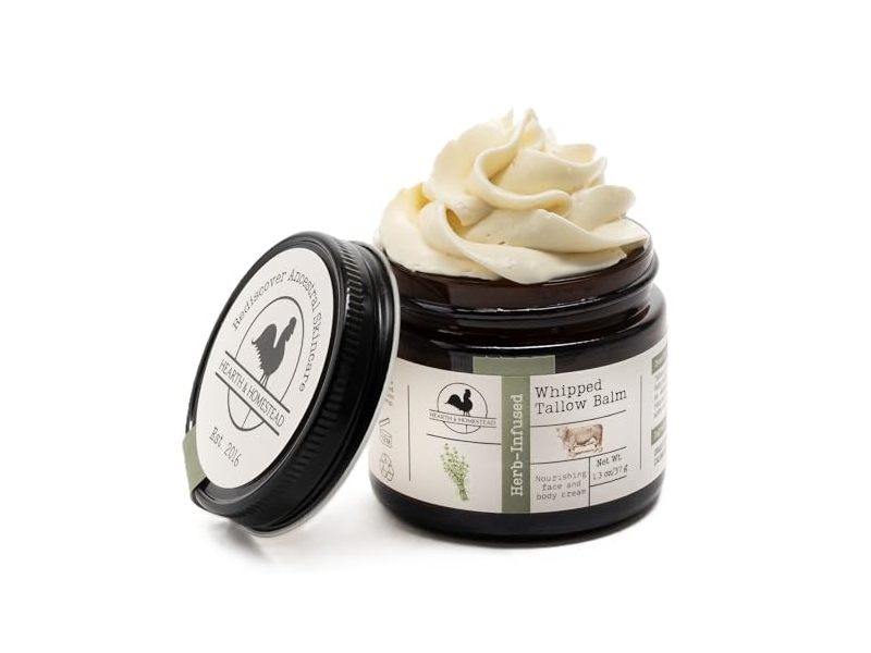 Hearth & Homestead Whipped Tallow Balm, Unscented, 1.3 oz/37 g
